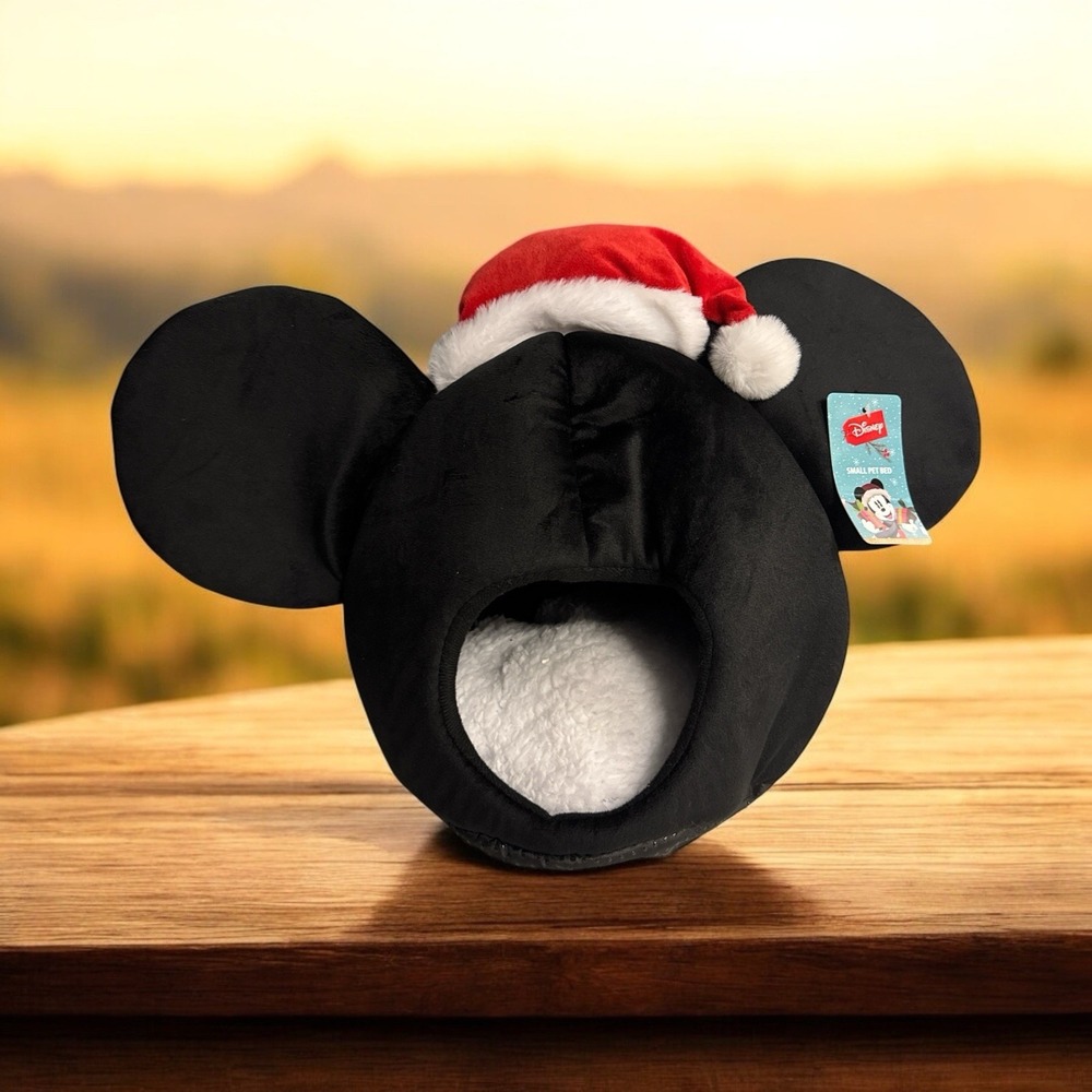Disney Mickey Mouse Dome Kitten Puppy Cat Dog Plush Small Pet Bed Super Soft NWT